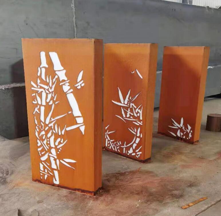 肇东锈钢板灯箱